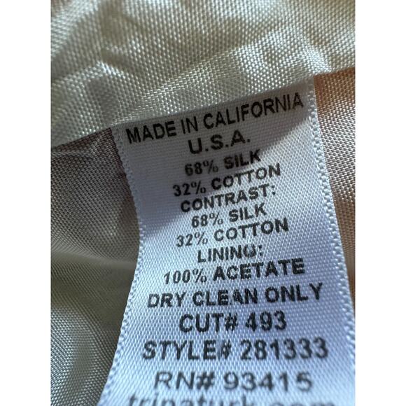 Trina Turk Los Angeles Sun Dress Beige Printed Silk Blend Sleeveless Size 4 - Picture 7 of 8
